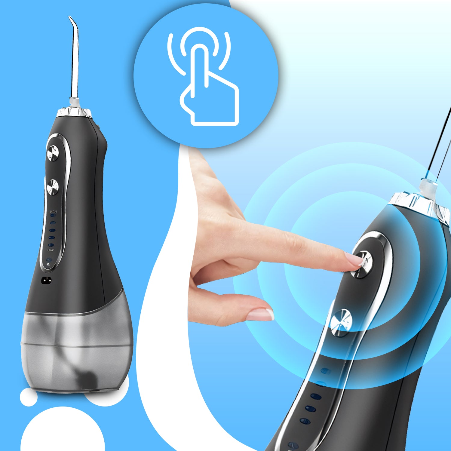 WIRELESS DENTAL IRRIGATOR 5 MODES 8 TIPS 300ML+ETUI Certificates of conformity CE
