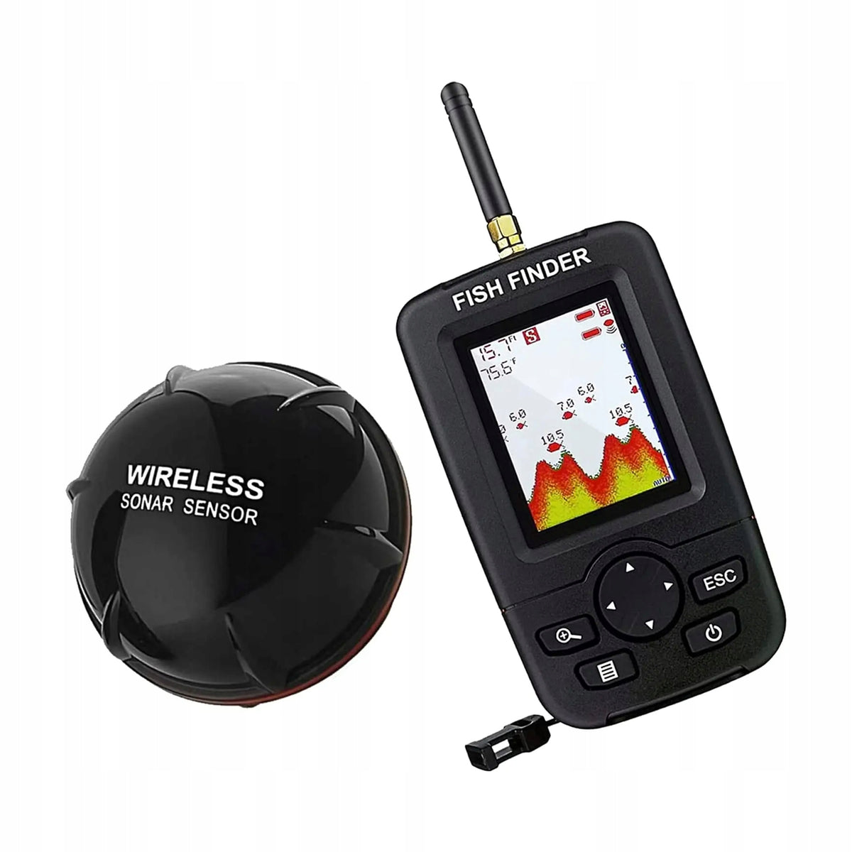 WIRELESS ECHO SOUNDER FLYTEC XJ-01 SONAR FISH DETECTOR FOR BAIT BOAT Manufacturer code 899966