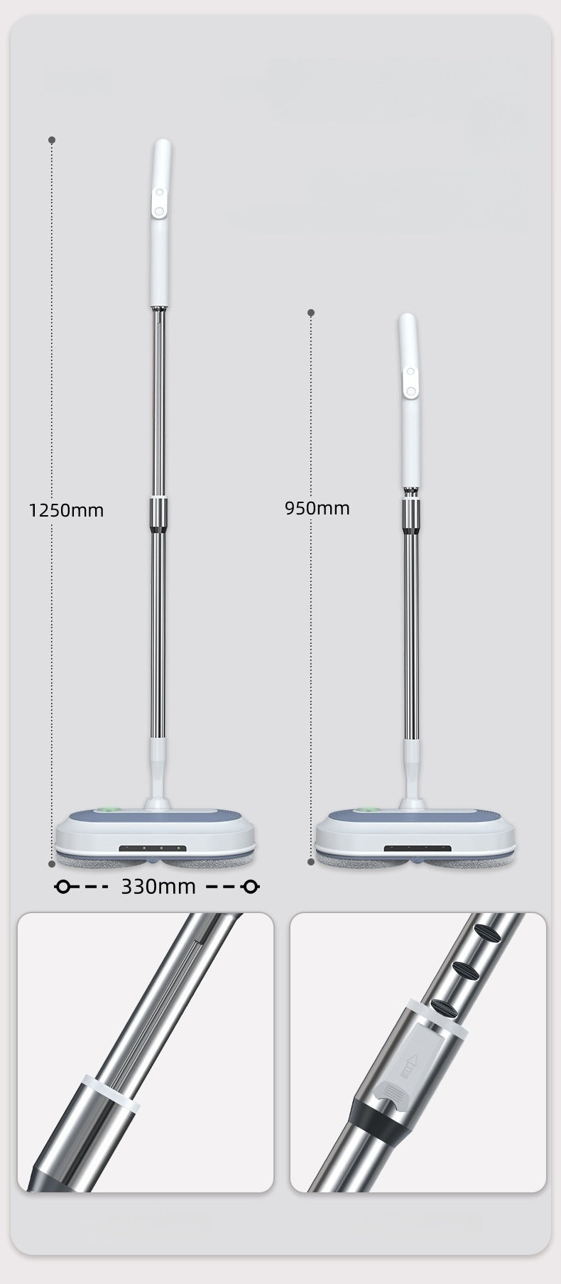 WIRELESS ELECTRIC MOP 300ML ROTARY MOP SET WINDOW WASHER Packaging status original