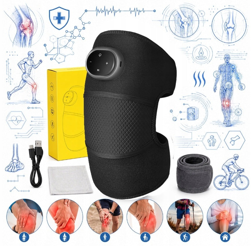 WIRELESS ELECTRIC SHOULDER KNEE MASSAGER WITH HEATING AND VIBRATION