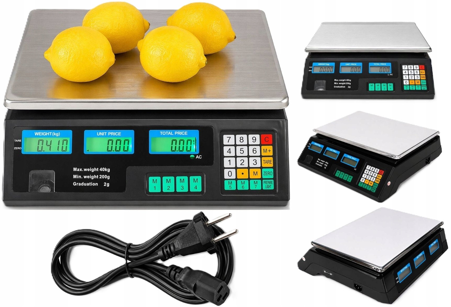 WIRELESS Electric SCALE, LCD Display, Shop, 40kg, 2g Manufacturer code 110