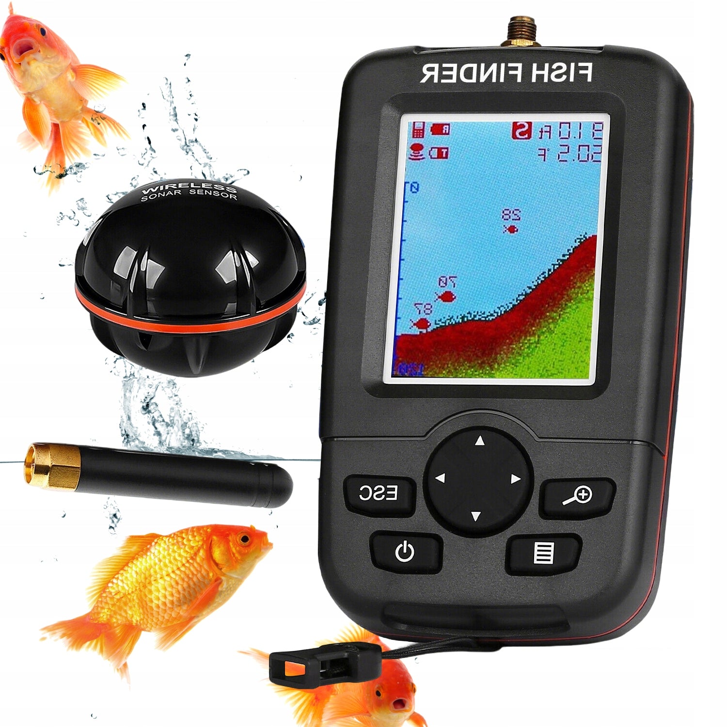 WIRELESS FISHING SONAR FOR LAKES AND RIVERS WITH BACKLIGHT