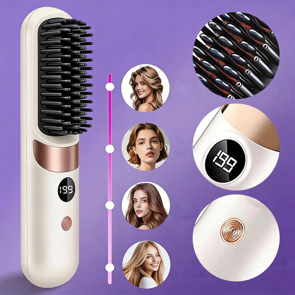 WIRELESS HAIR STRAIGHTENER 4 TEMPERATURE CERAMIC 3600MAH Manufacturer code Grzebień Płaski