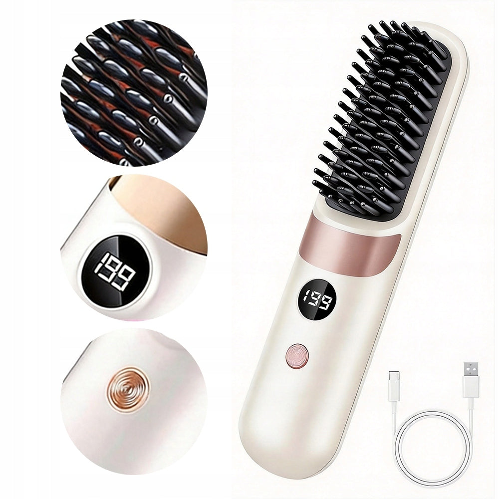 WIRELESS HAIR STRAIGHTENING BRUSH ELECTRIC HAIR STRAIGHTENER Manufacturer code szczotka prostująca