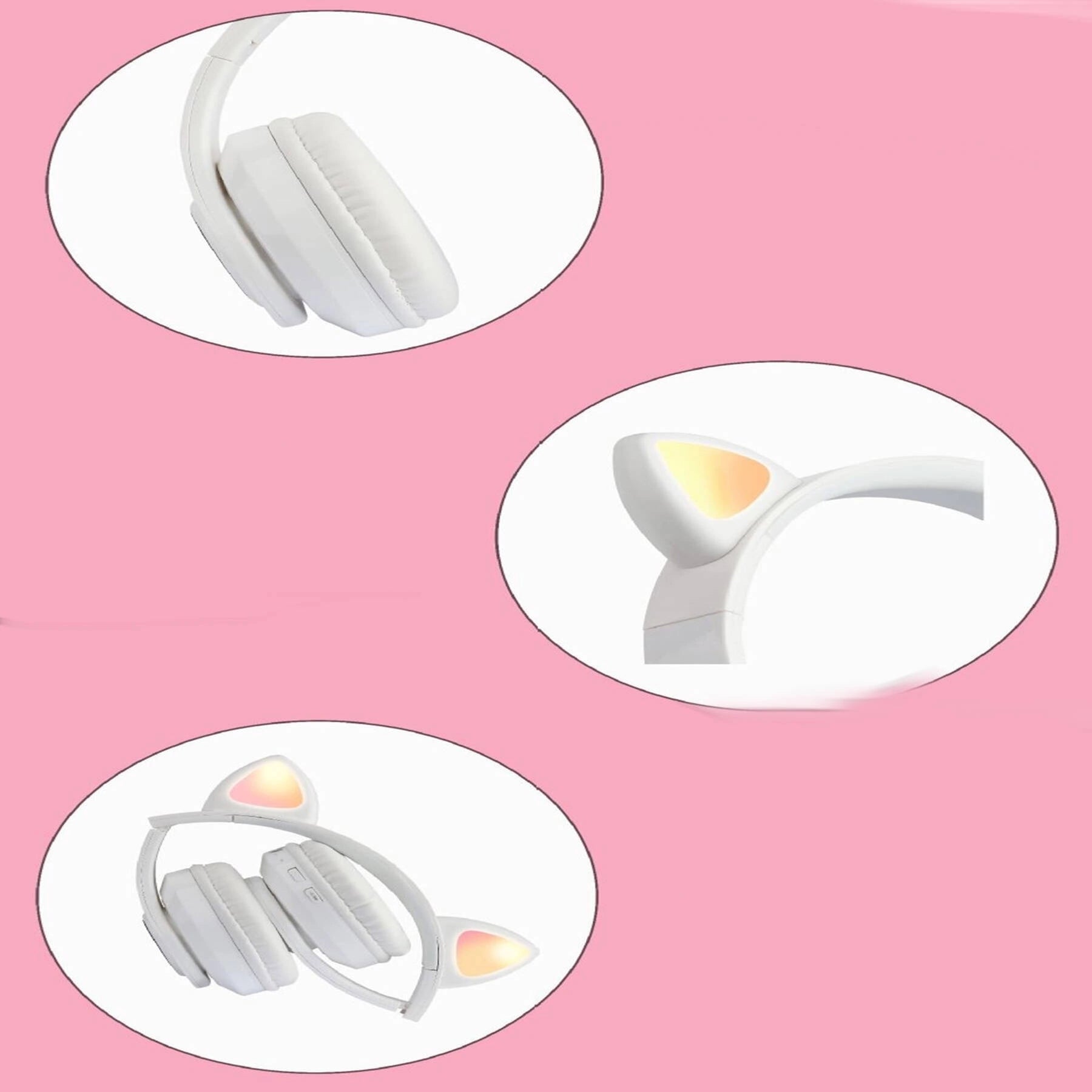 WIRELESS HEADPHONES B39 BLACK BLUETOOTH LED RGB CAT EARS FOR BABY Manufacturer code 5907419738447