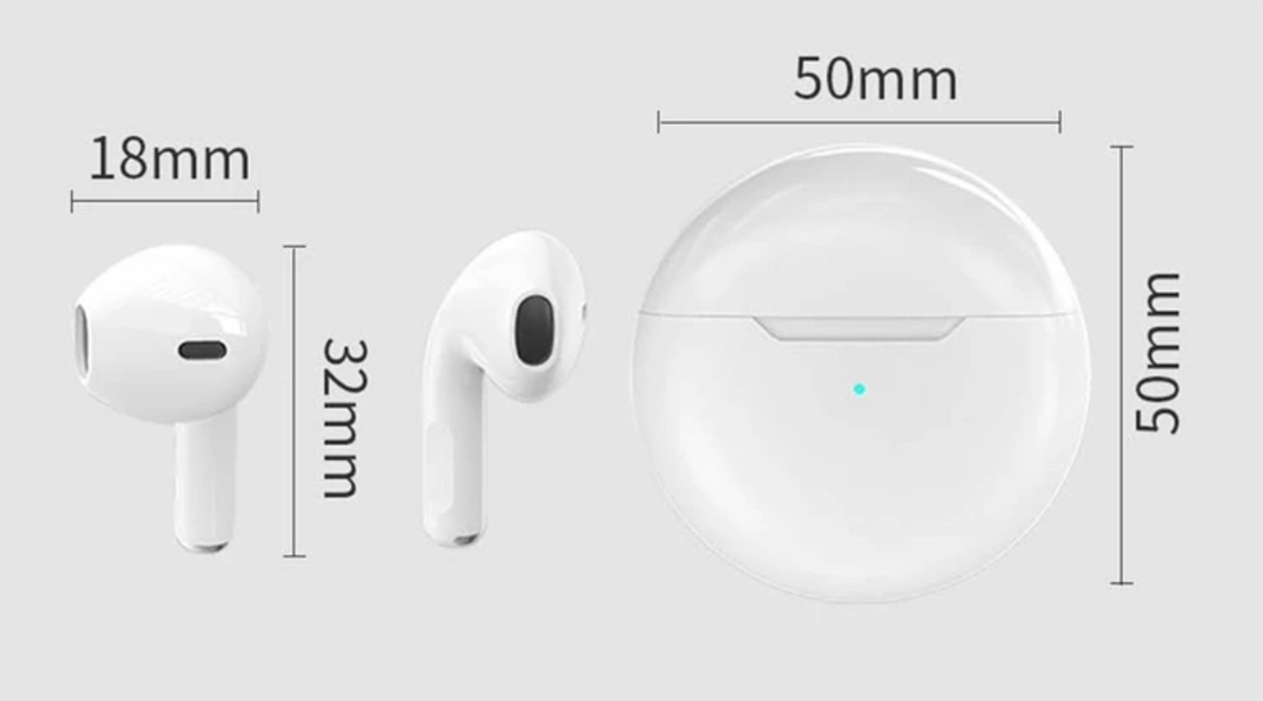 WIRELESS HEADPHONES PRO 6 BLUETOOTH 5.3 + POWERBANK + USB TYPE C CABLE Packaging status original