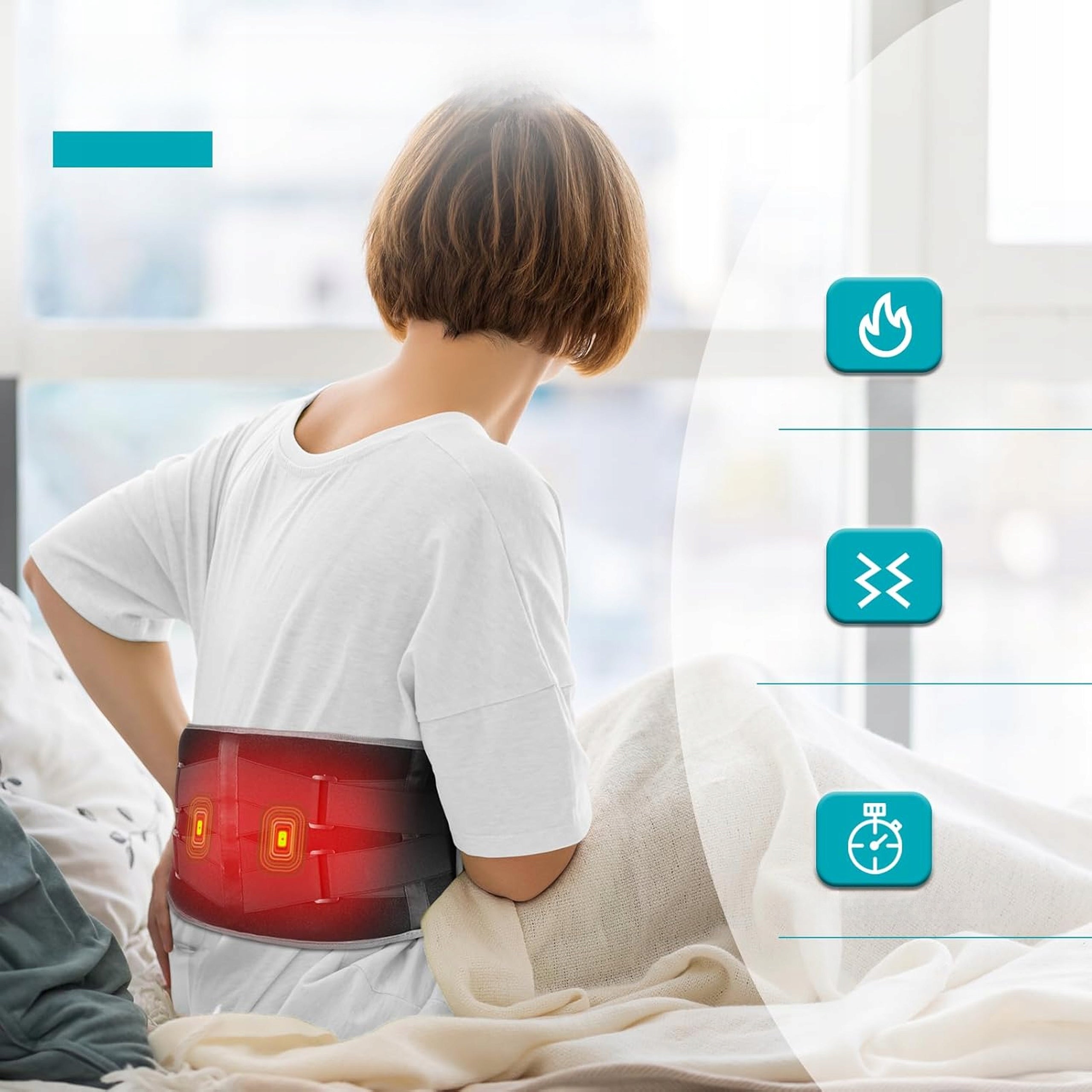 WIRELESS HEATING PAD COMFYTEMP BACK STRAP MASSAGER 3 LEVELS Manufacturer code PODUSZKA GRZEWCZA BEZPRZEWODOWA COMFYTEMP PAS