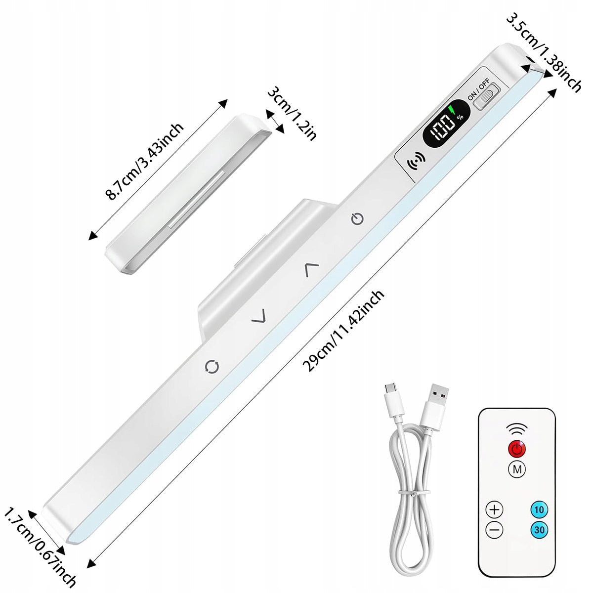 WIRELESS LED MAGNETIC WALL LAMP WITH REMOTE CONTROL 2000mAh 5 Modes Brand no brand
