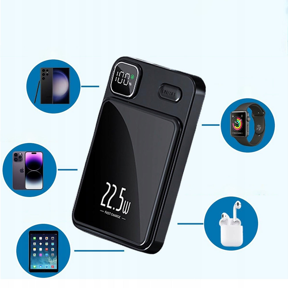 WIRELESS MAGNETIC POWERBANK WITH INDUCTION 10000mAh 22.5W FOR iPhone Battery type lithium-ion