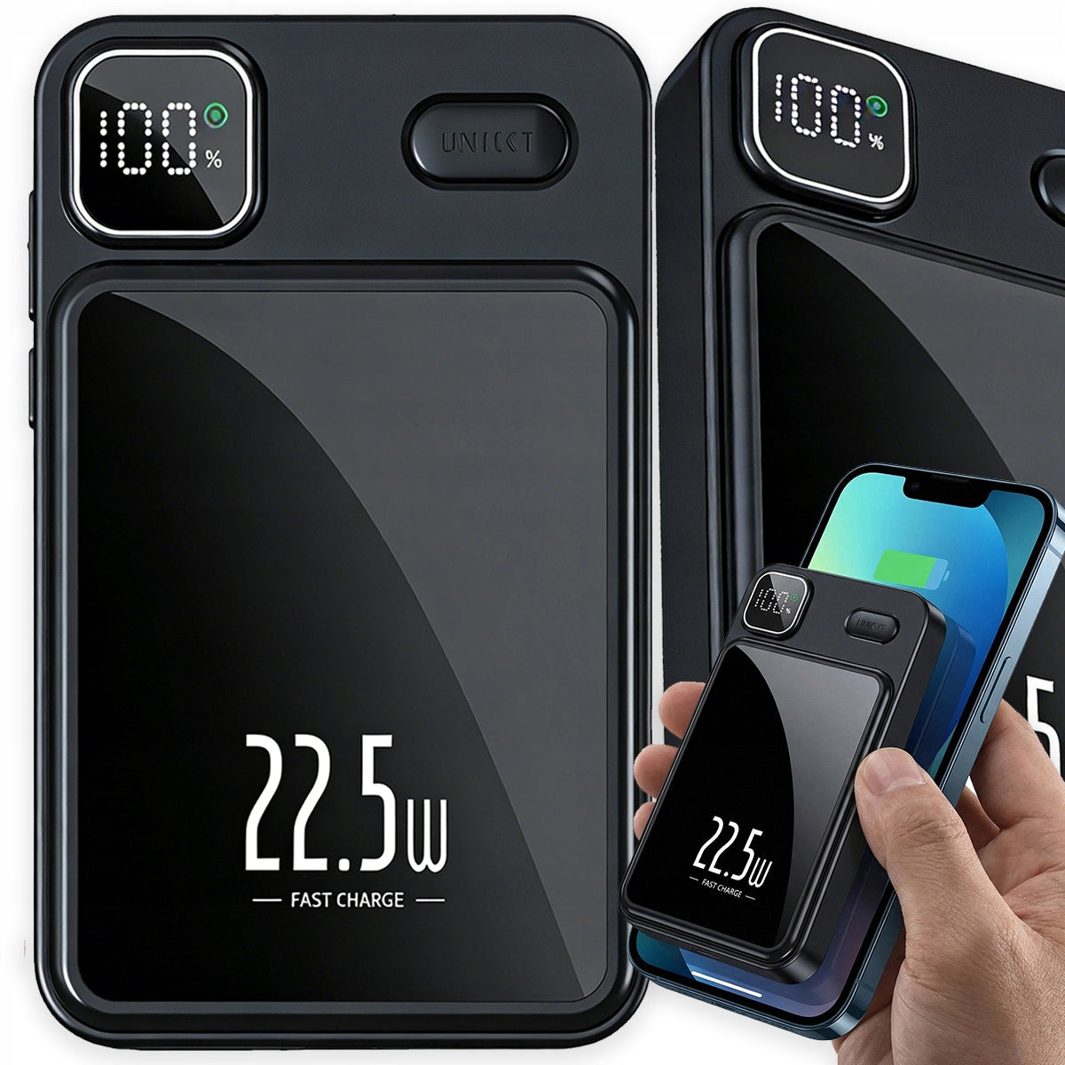 WIRELESS MAGNETIC POWERBANK WITH INDUCTION 10000mAh 22.5W FOR iPhone