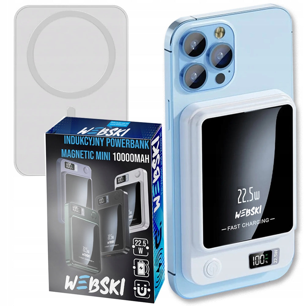 WIRELESS MAGNETIC POWERBANK WITH MAGSAFE 10000mAh 22,5W PD + CC Cable Brand Webski