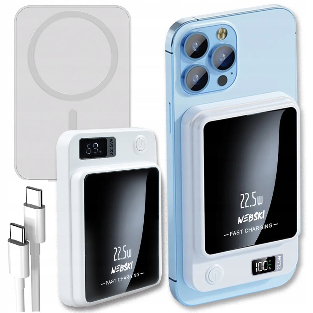 WIRELESS MAGNETIC POWERBANK WITH MAGSAFE 10000mAh 22,5W PD + CC Cable