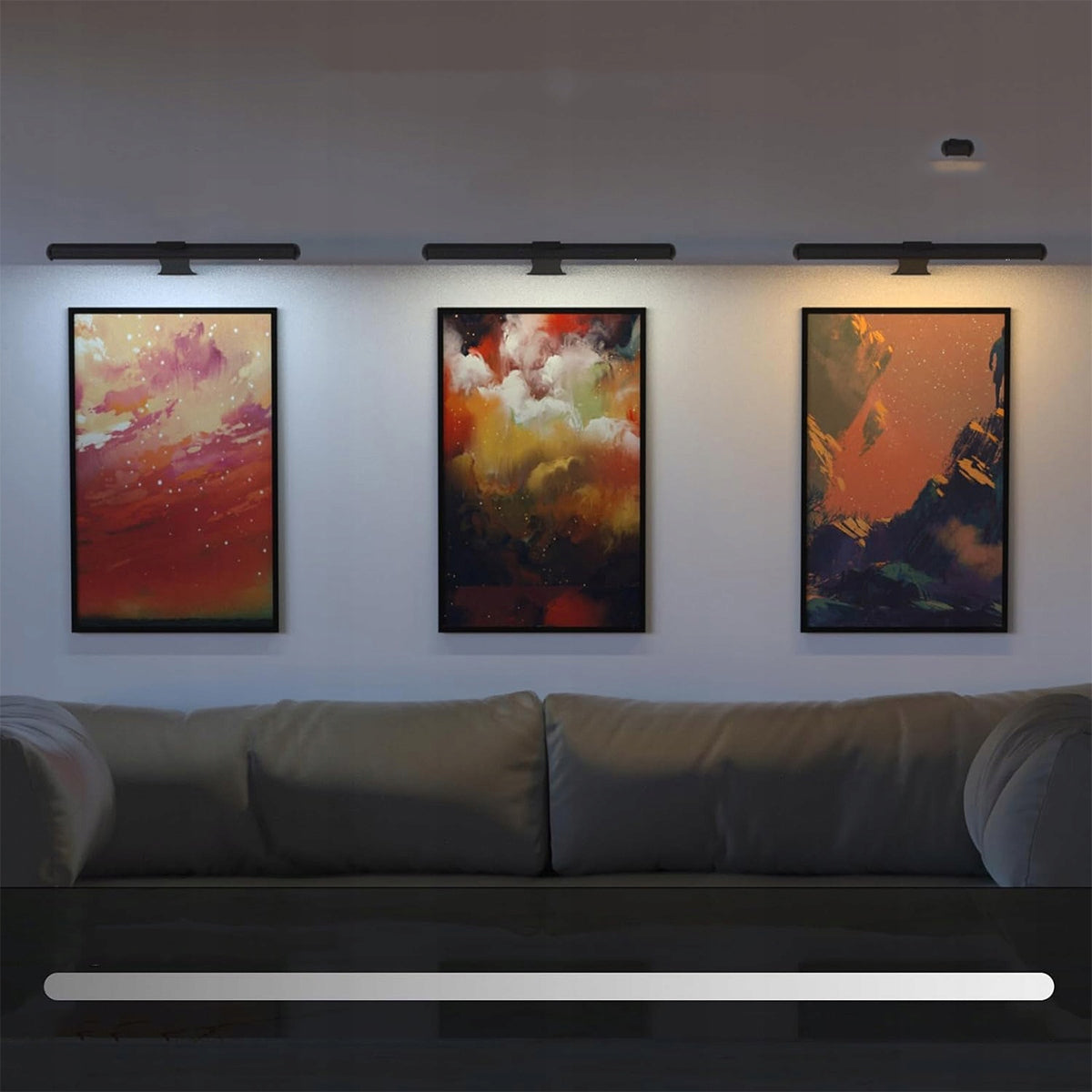 WIRELESS MAGNETIC WALL LAMP LED LIGHT OVER MIRROR PICTURE 30cm REMOTE CONTROL Brand no brand