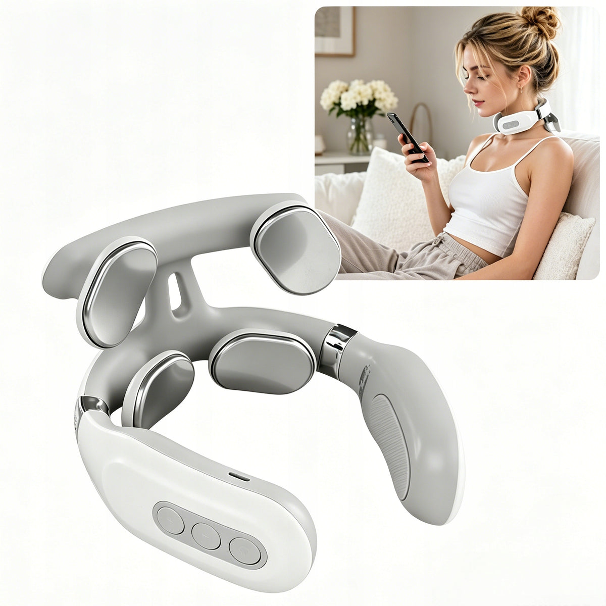 WIRELESS MASSAGER FOR NECK PAIN BACK MASSAGE BELT HEATING Medical device no