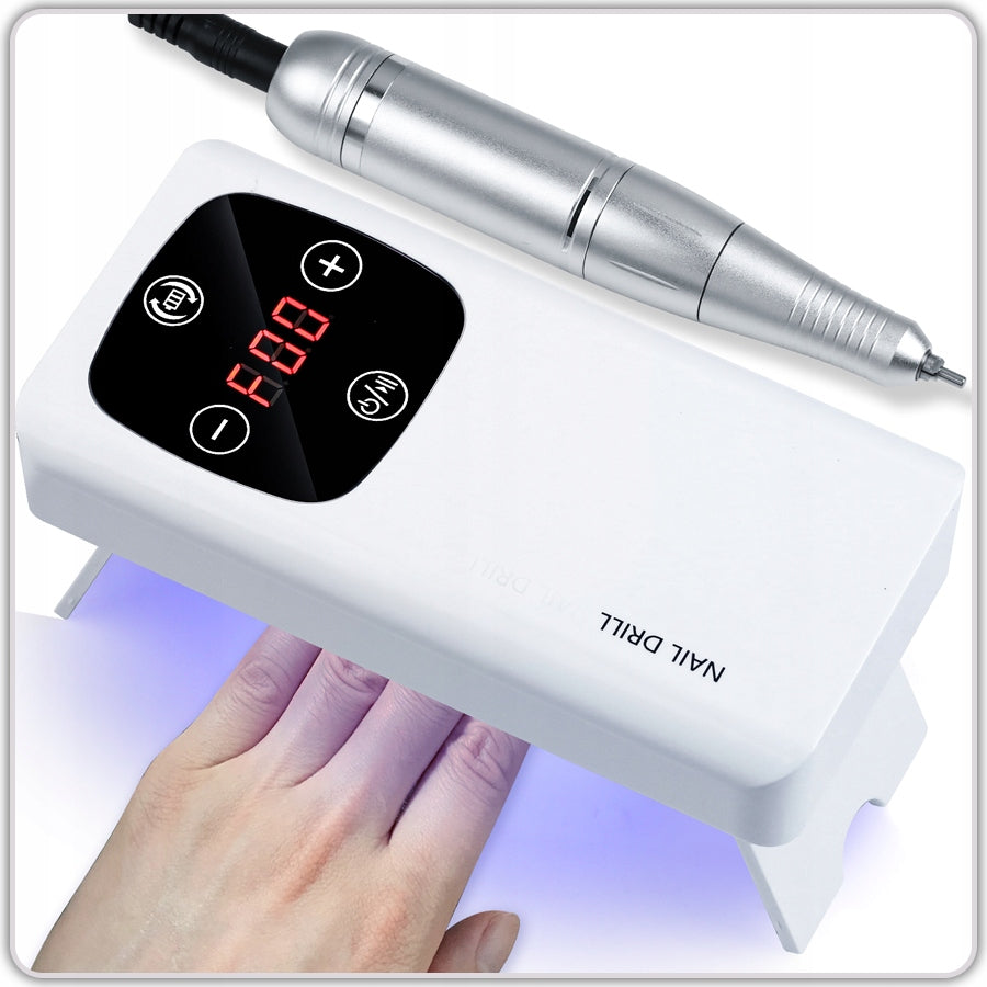WIRELESS NAIL MILLING MACHINE WITH PEDICURE MANICURE STATION + UV LAMP Packaging status original