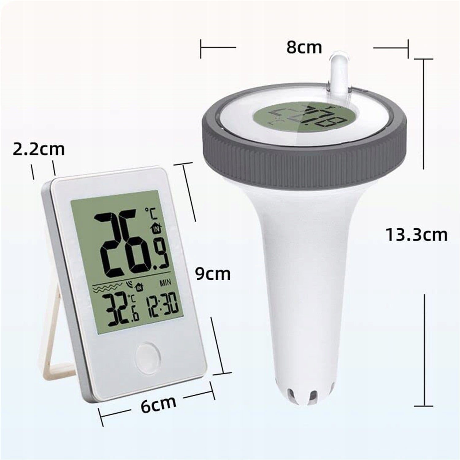 WIRELESS POOL THERMOMETER WITH A RANGE OF 60 M, WATERPROOF THERMOMETER Kind digital