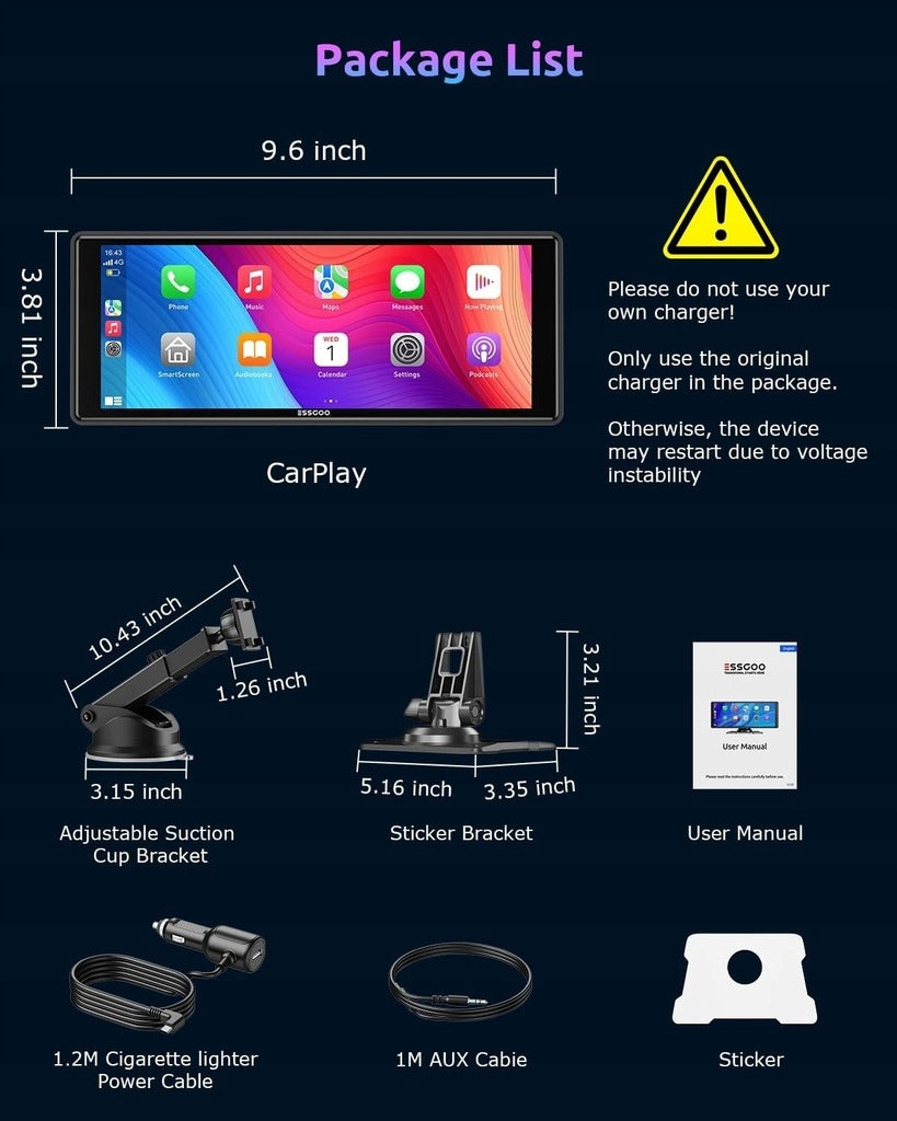 WIRELESS SCREEN CARPLAY ESSGOO TS0001 Manufacturer code OA13249