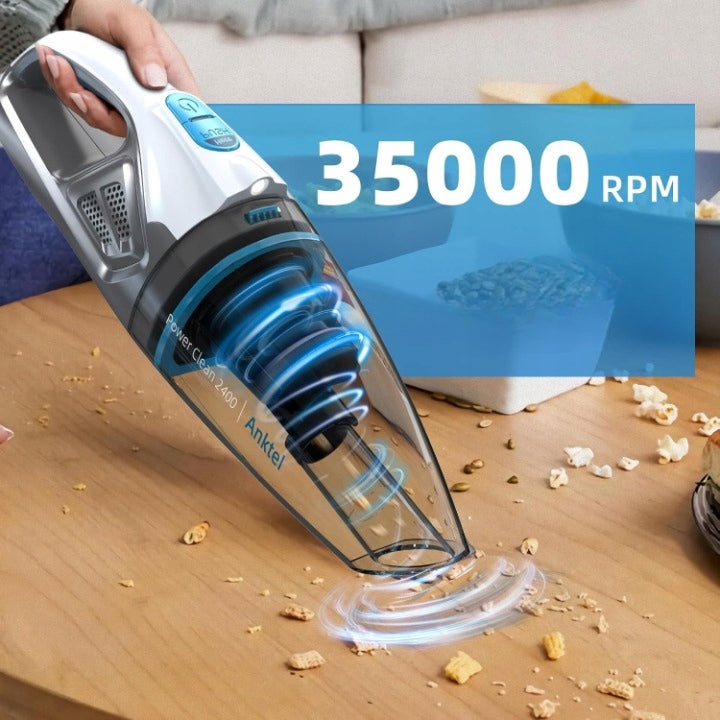 WIRELESS SILENT HANDHELD VACUUM CLEANER ANKTEL POWER CLEAN 2400 WET Packaging status original