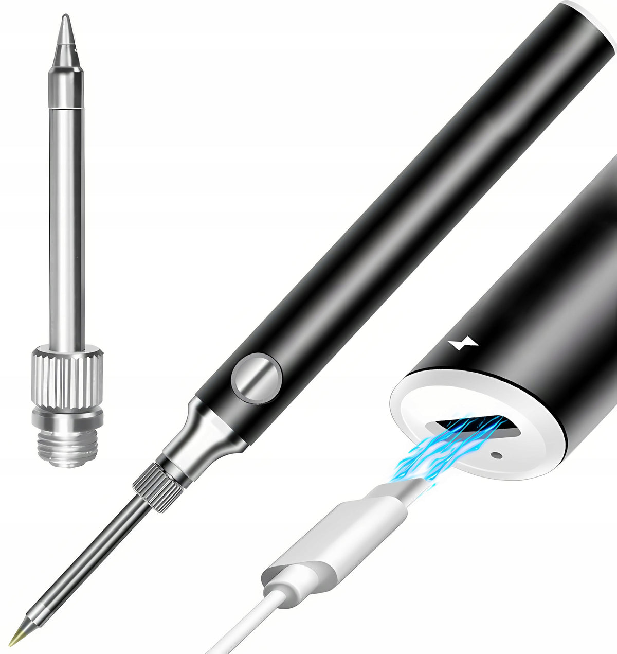 WIRELESS SOLDERING IRON WITH TEMPERATURE CONTROL PORTABLE PRECISION USB C