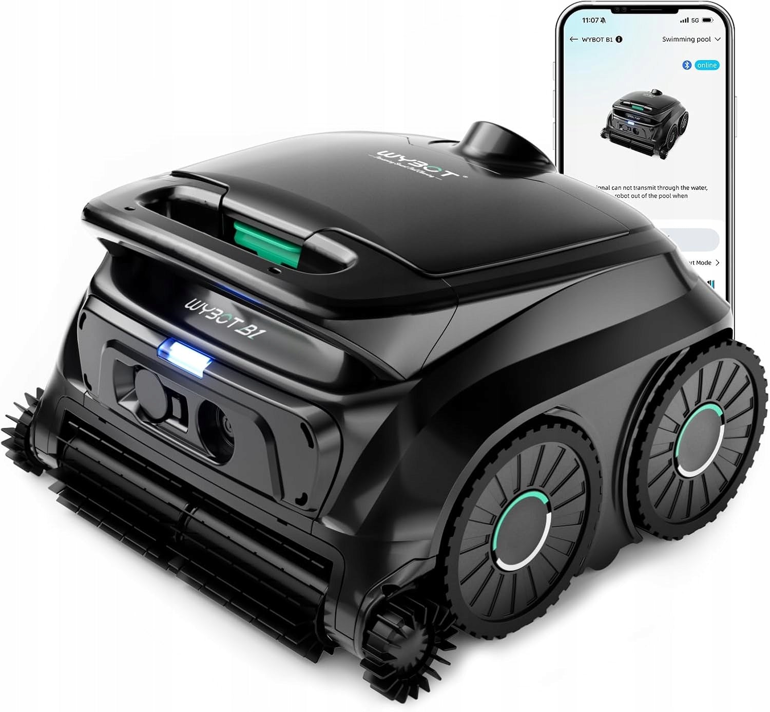 WIRELESS SWIMMING POOL WYBOT B1 OS600 ROBOT FOR CLEANING 100M² APP