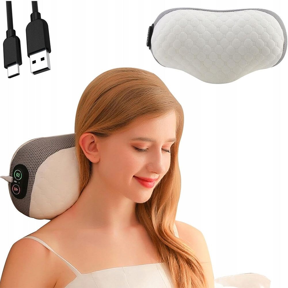 WIRELESS TEMPERATURE MASSAGE PILLOW FOR HOME AND TRAVEL USE
