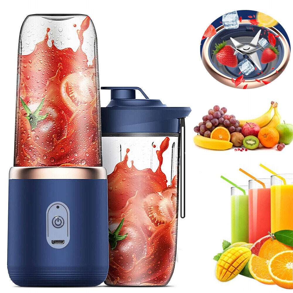 WIRELESS TOURIST BLENDER 400ml 2x WATER BOTTLES MIXES CRUMBLES