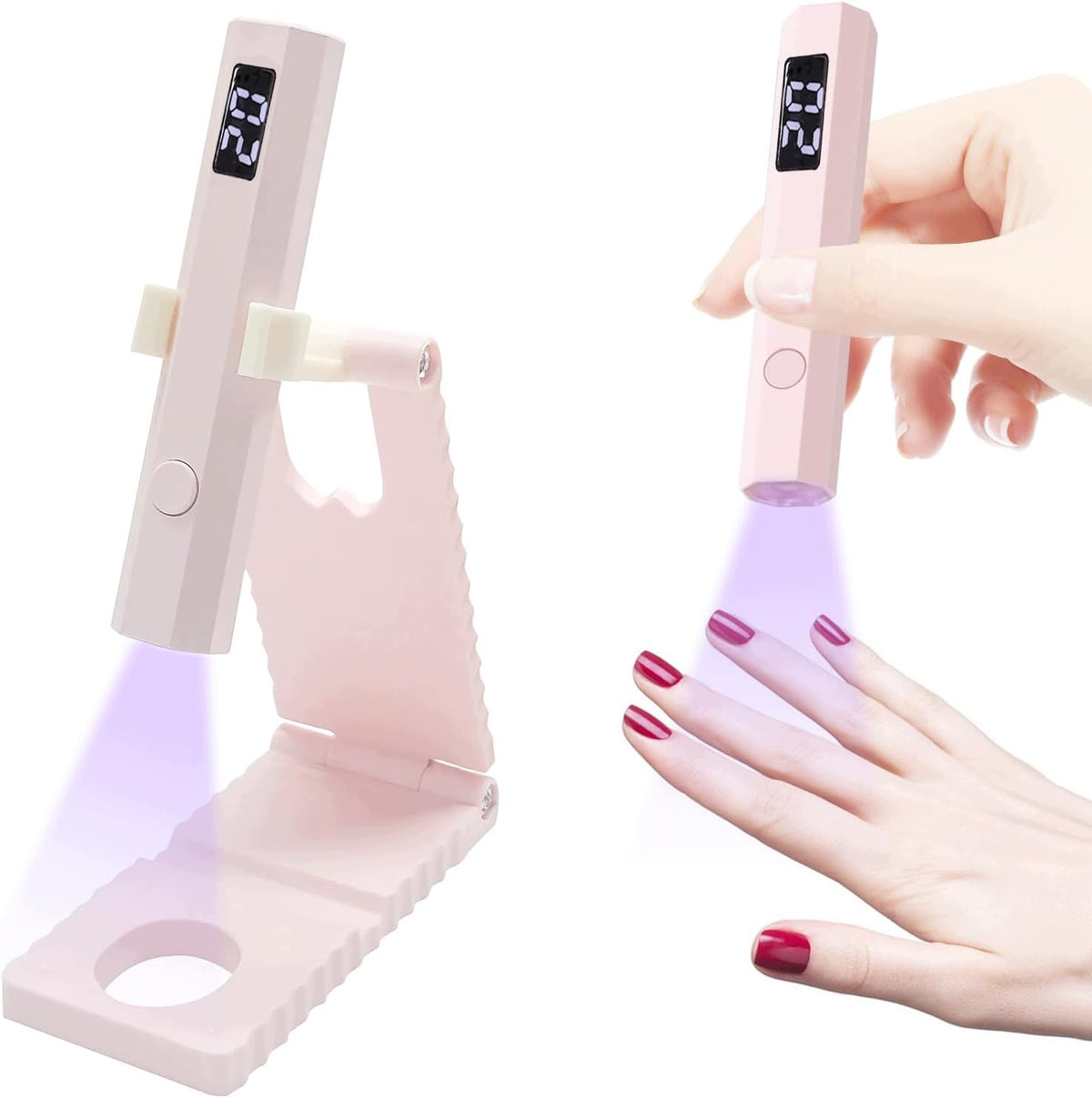 WIRELESS UV LED LAMP STAND TIMER DISPLAY FOR SEMI-PERMANENT VARNISH