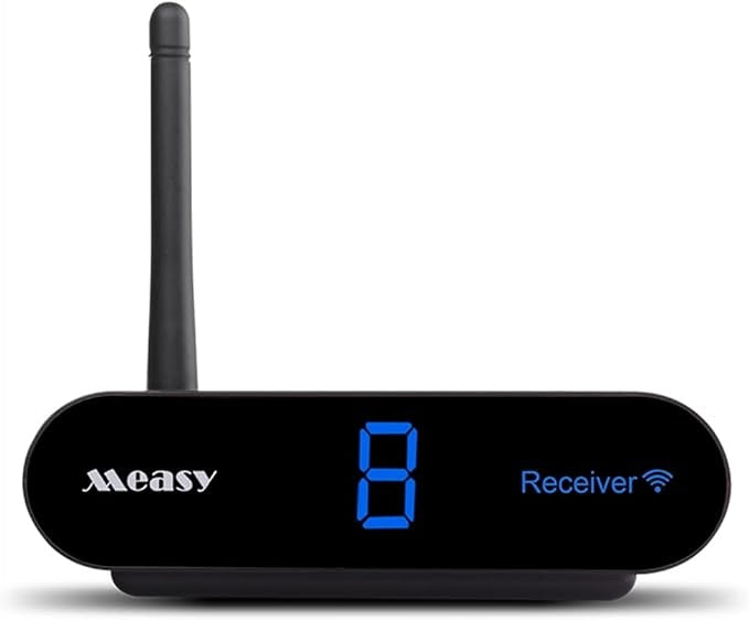 WIRELESS VIDEO TRANSMITTER AND RECEIVER MEASY 8-CHANNEL RCA 480P 5,8GHZ Model AV58RX
