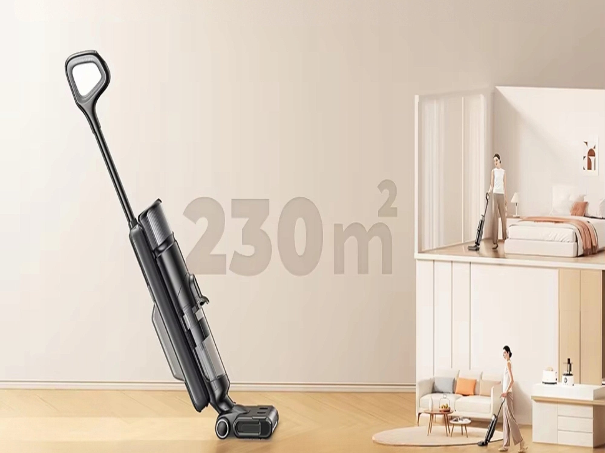 WIRELESS WASHING VACUUM CLEANER VERTICAL BAGLESS WET AND DRY Laresar M3 Clean water tank capacity 1 l