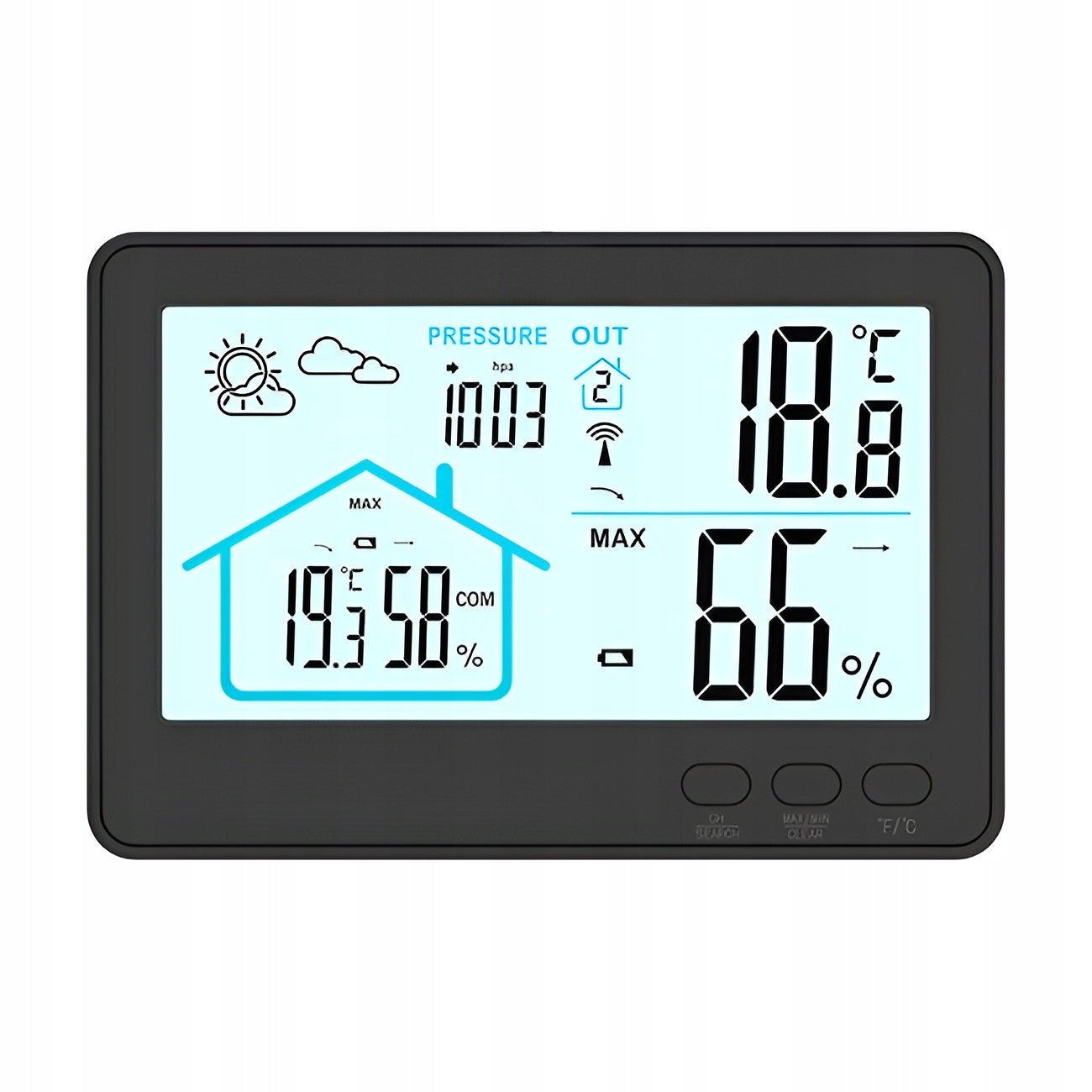 WIRELESS WEATHER STATION, EXTERNAL THERMOMETER - HYGROMETER, BAROMETER EAN (GTIN) 5907131217992