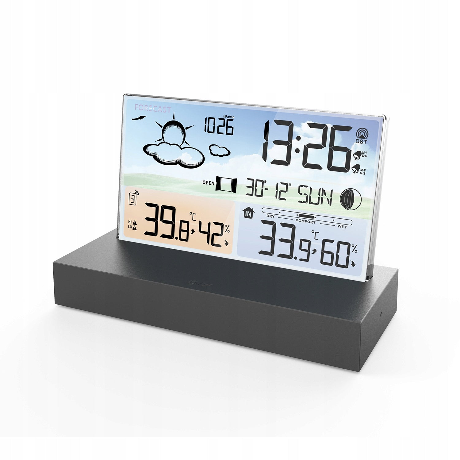 WIRELESS WEATHER STATION WEATHER HYGROMETER BAROMETER THERMOMETER Batteries included no