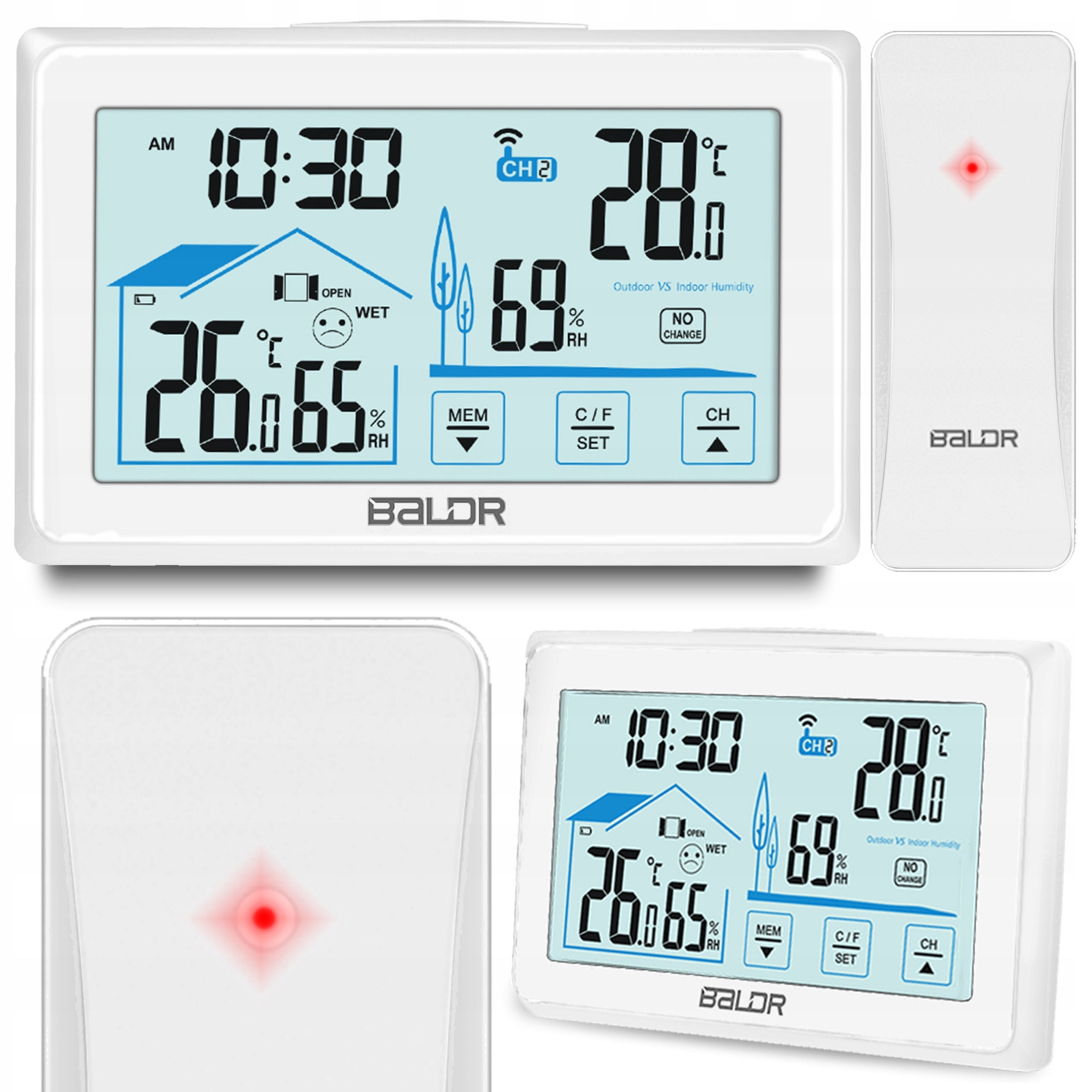 WIRELESS WEATHER STATION WEATHER HYGROMETER + SENSOR