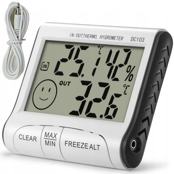 WIRELESS WEATHER STATION WEATHER HYGROMETER THERMOMETER SENSOR MAGNET Packaging status original