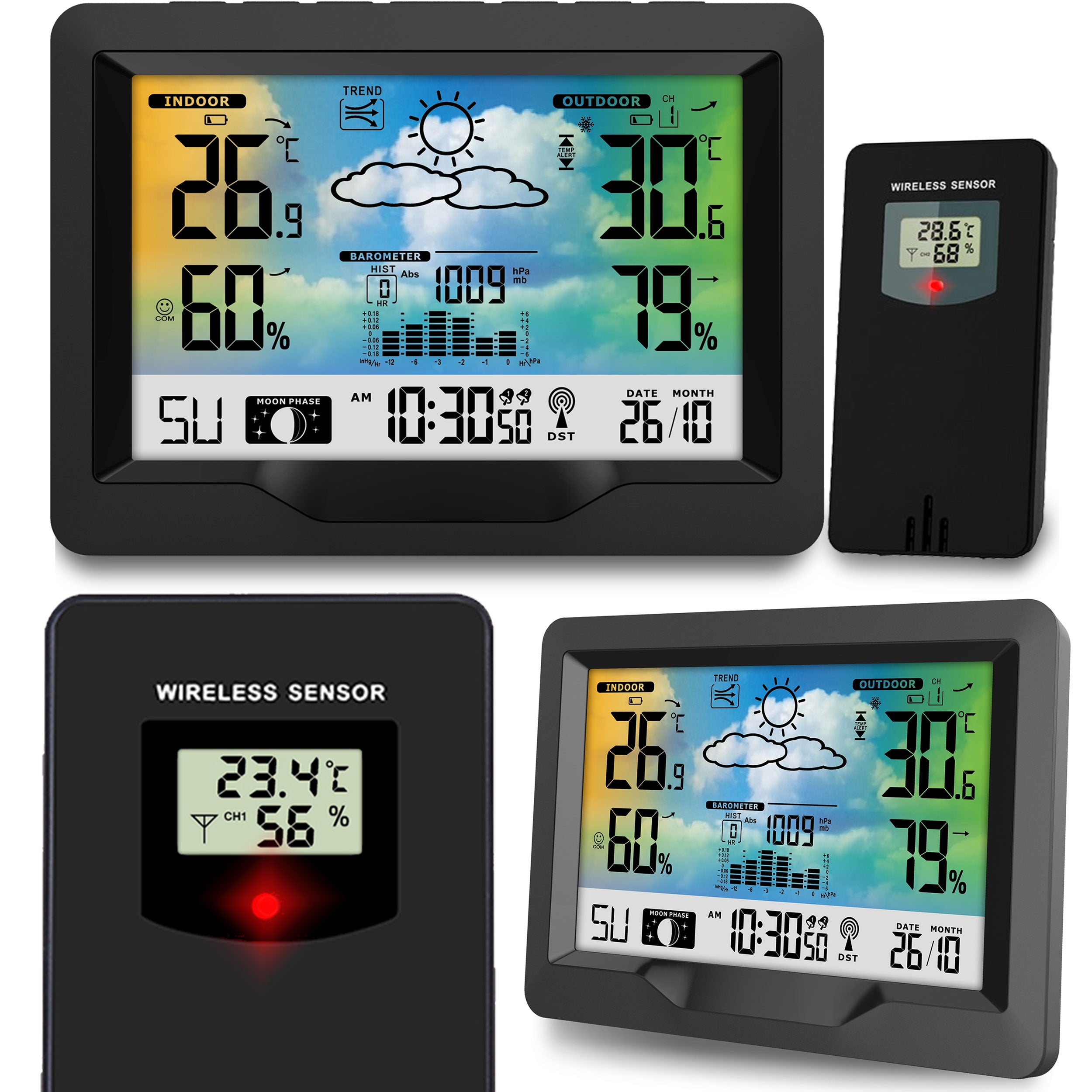 WIRELESS WEATHER STATION WEATHER HYGROMETER