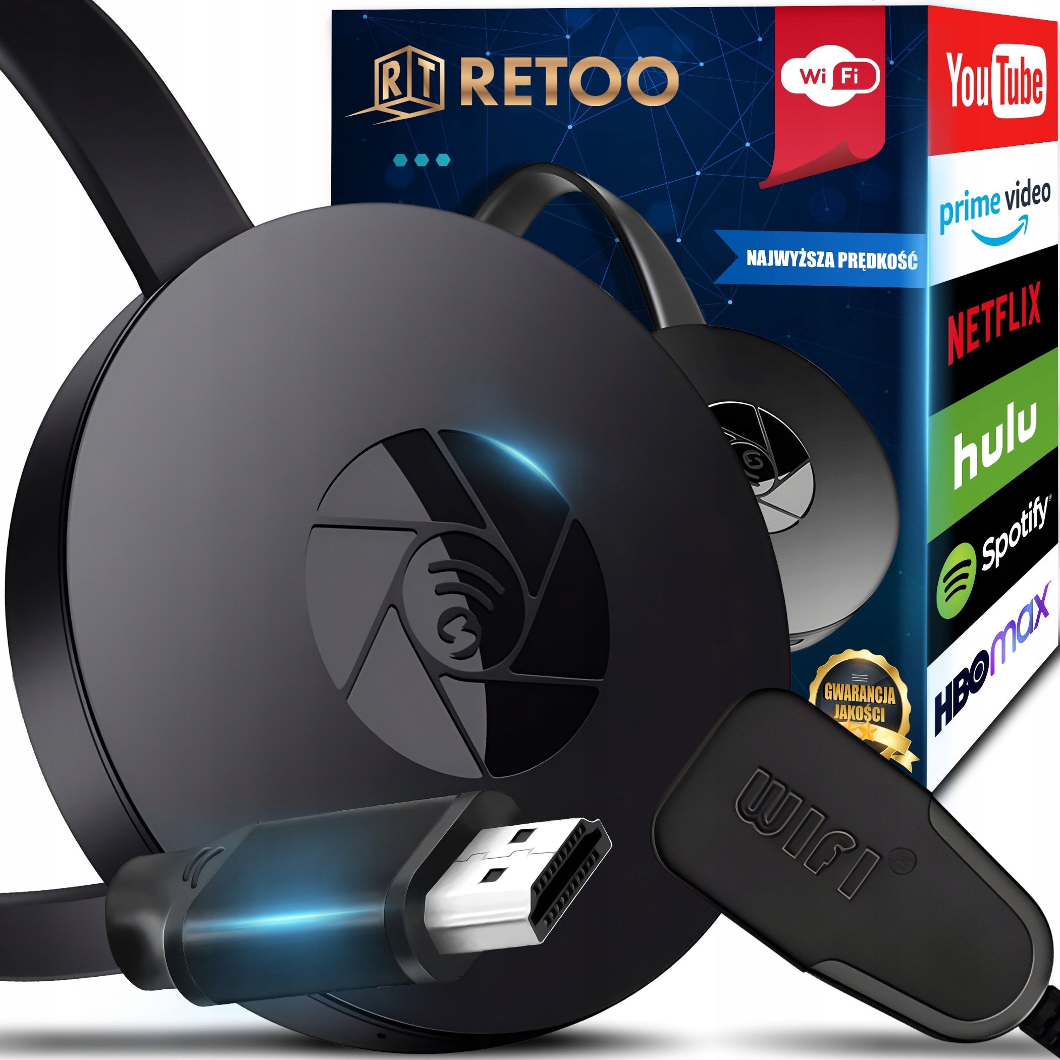 WIRELESS WIFI HDMI MIRRORSCREEN CHROMECAST 2IN1 ADAPTER EAN (GTIN) 5907056104704