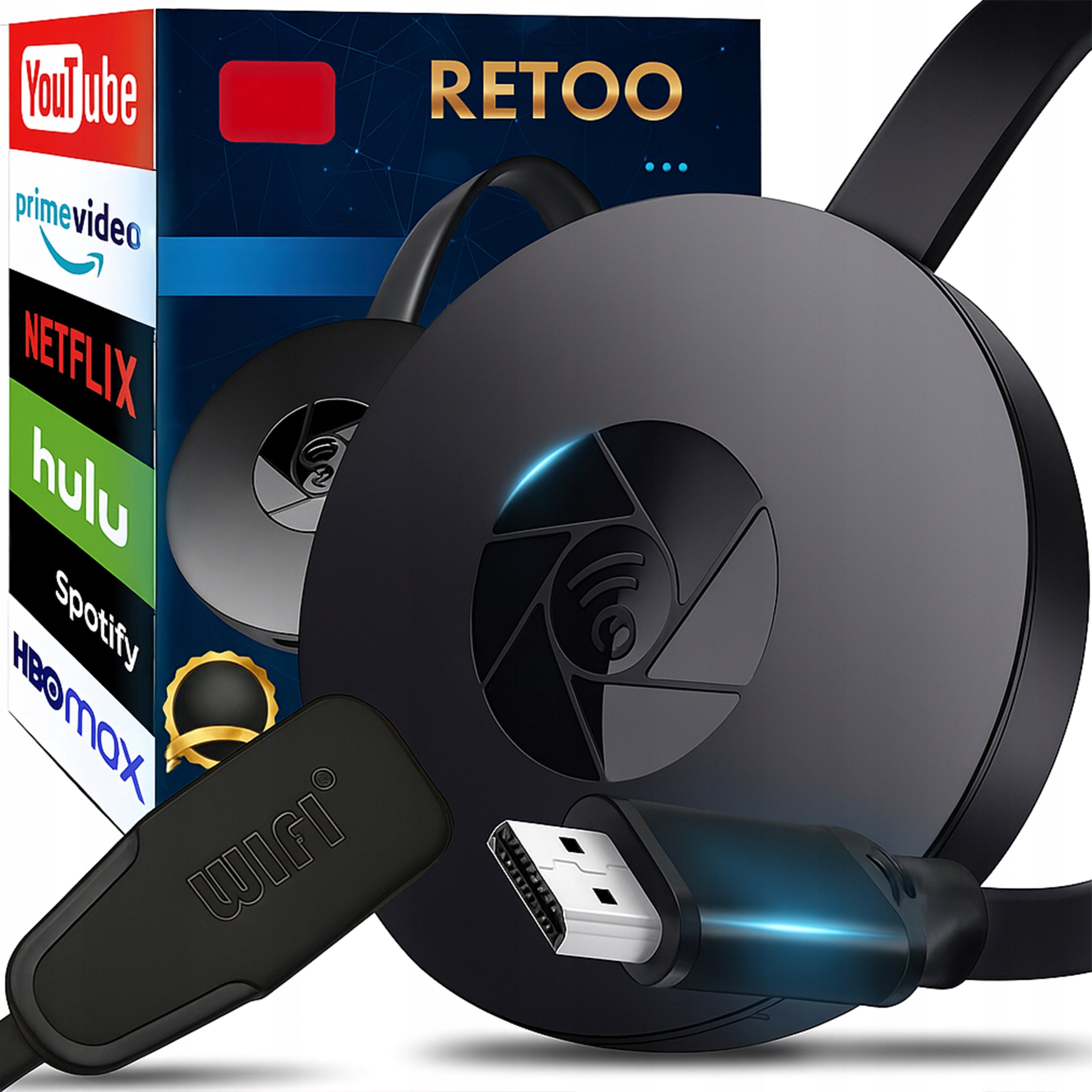 WIRELESS WIFI HDMI MIRRORSCREEN CHROMECAST 2IN1 ADAPTER