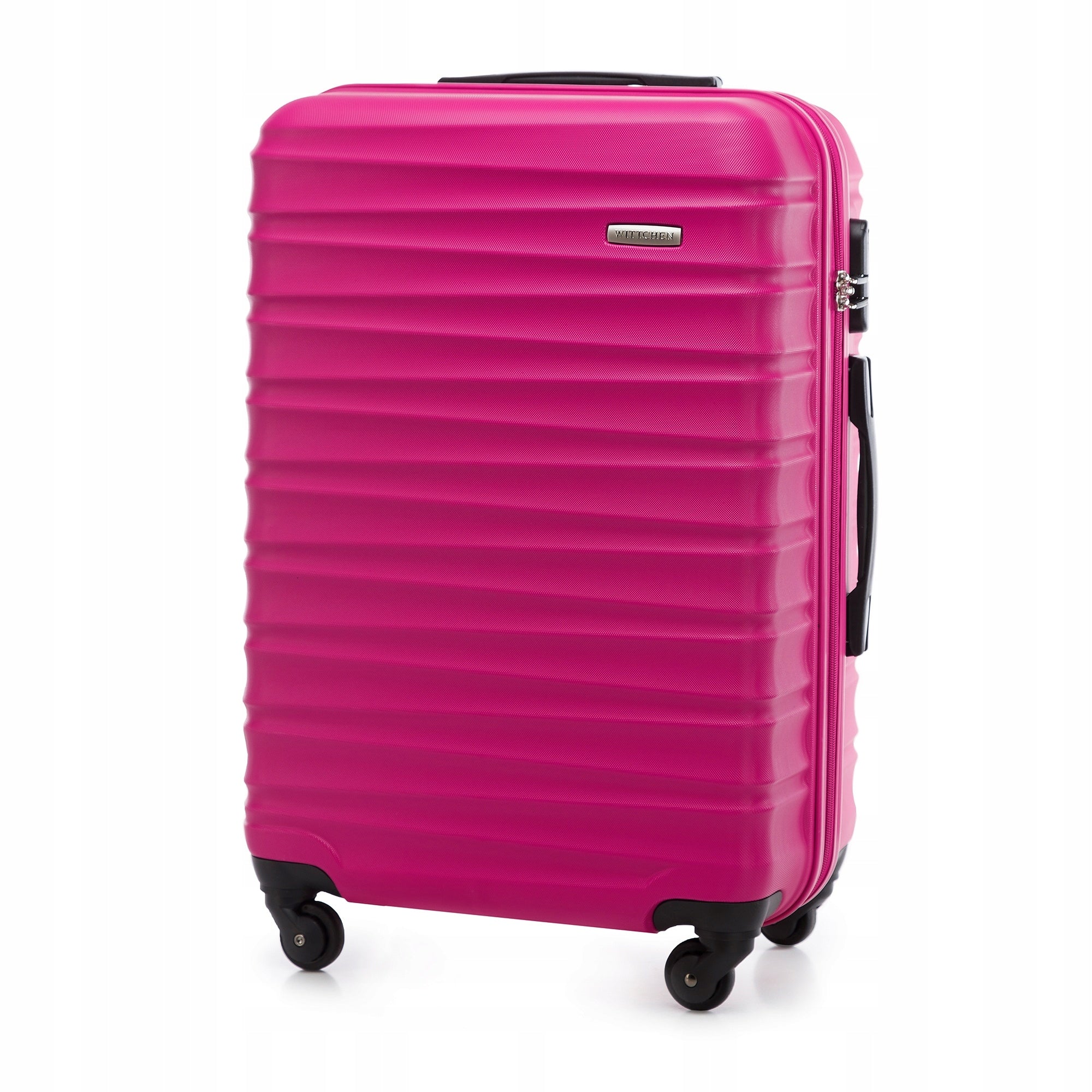 WITTCHEN medium ABS suitcase ribbed pink Gender man