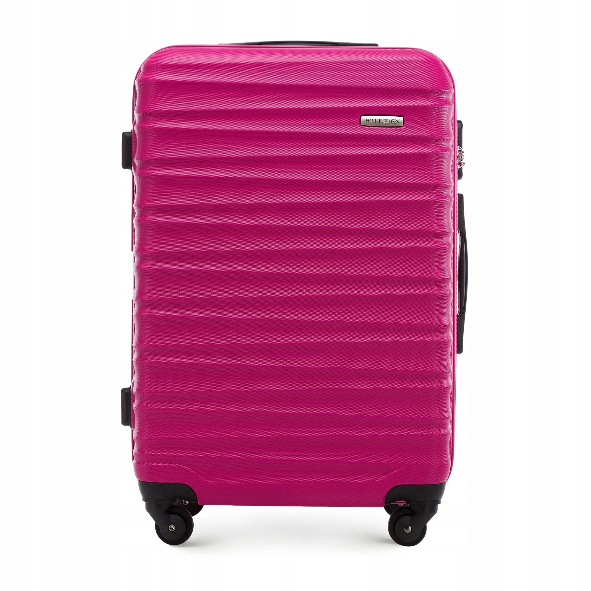 WITTCHEN medium ABS suitcase ribbed pink