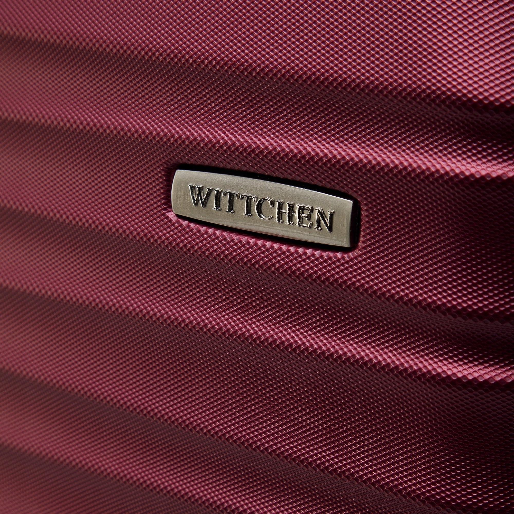 WITTCHEN medium suitcase ABS crinkled burgundy Additional features with telescopic handle