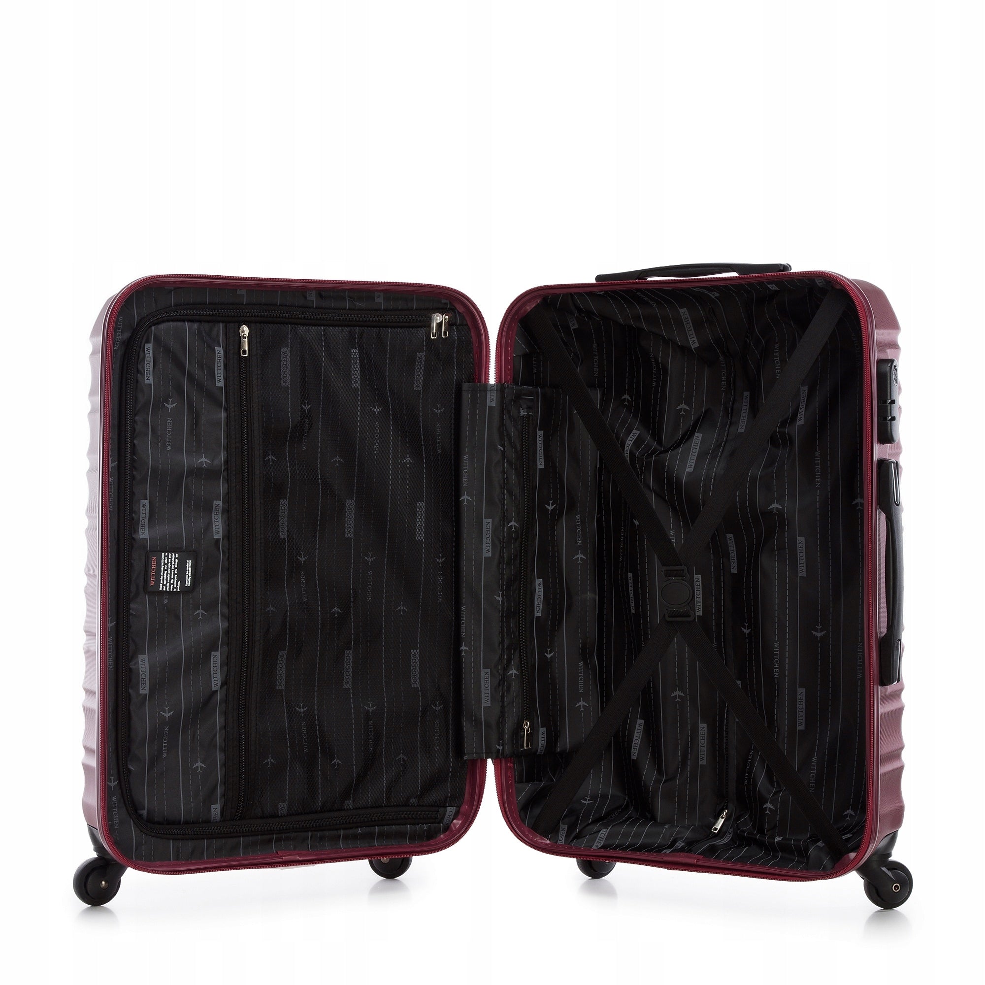 WITTCHEN medium suitcase ABS crinkled burgundy Dominant material ABS