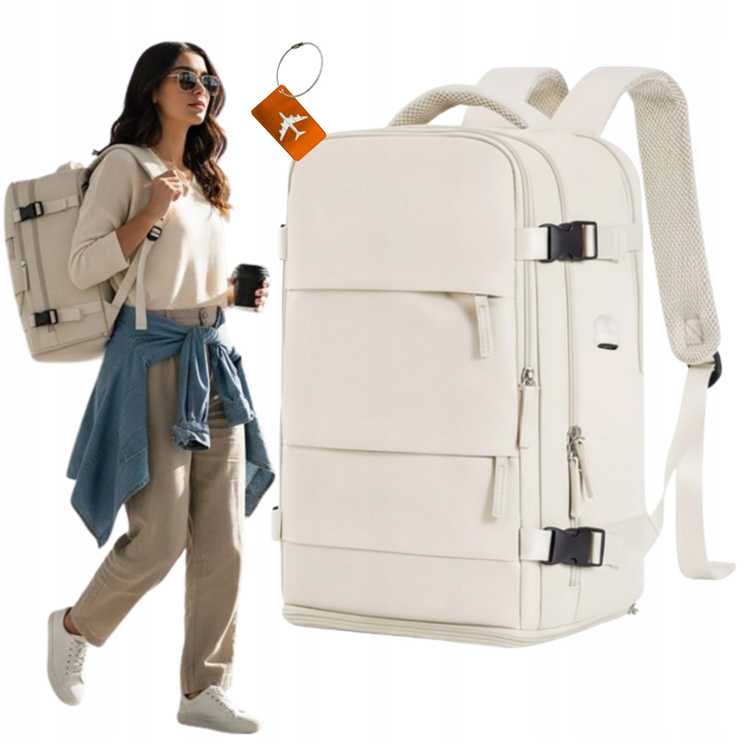 WIZZAIR RYANAIR BACKPACK 40x25x20 Hand Luggage For Airplane Travel Bag