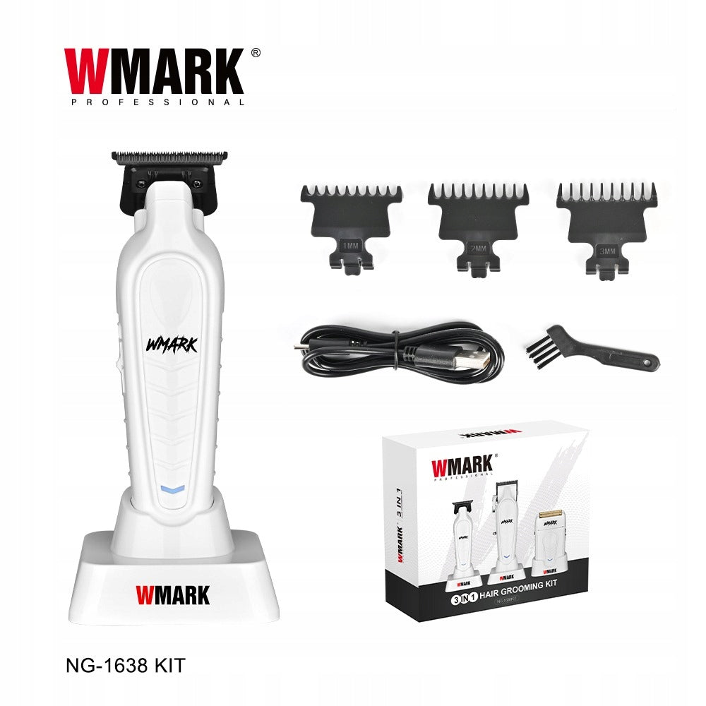WMARK NG-1638W KIT Barber Set Professional razor + trimmer + shaver Brand WMARK