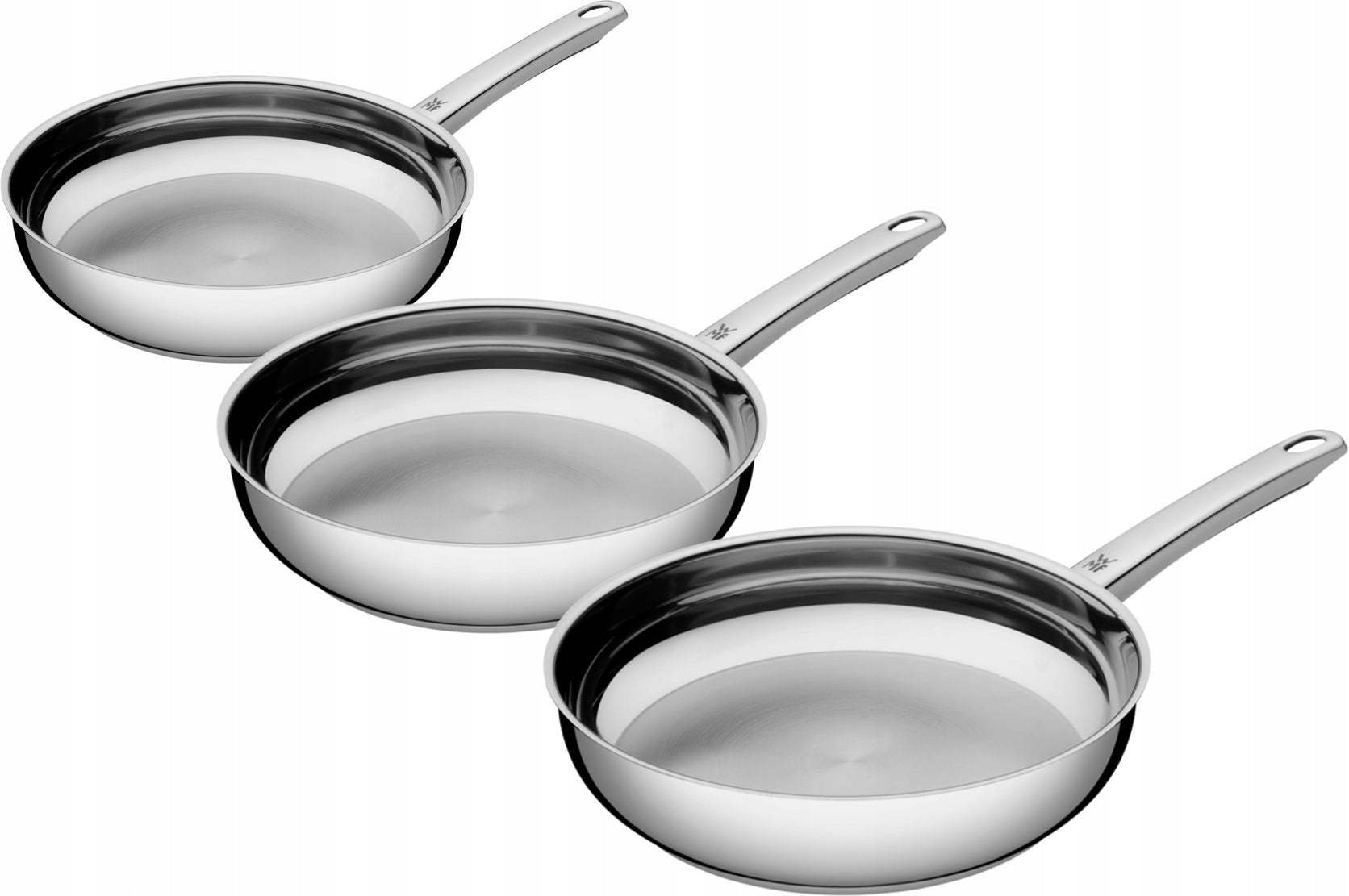 WMF Set of steel pans Profi 20/24/28cm induction gas