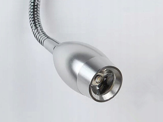 WOBAKO LED Flexi Lamp for Reading in Bed | Silver Wall Sconce Manufacturer code 664645