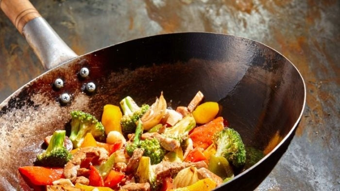 WOK Asian Deep Pan Large Carbon Steel Round Bottom GAS ONLY 30cm Brand Jade Temple
