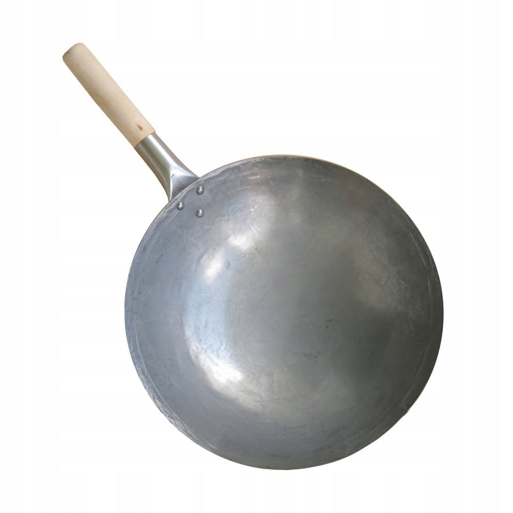 WOK Asian Deep Pan Large Carbon Steel Round Bottom GAS ONLY 30cm