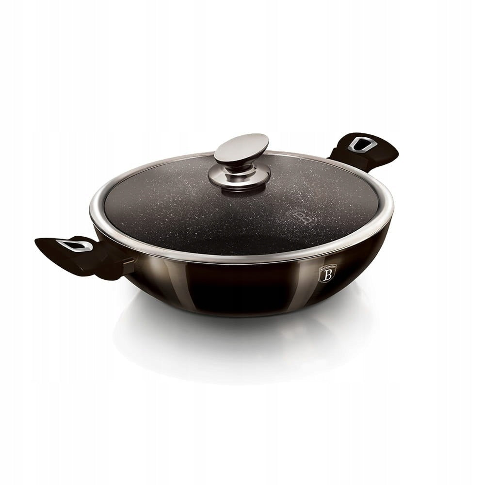 WOK WITH GRANITE COATING 30CM 4L BERLINGER HAUS SHINY BLACK BH-7115