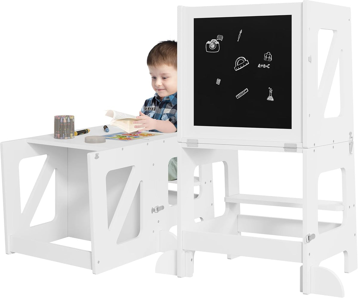 WOLTU MONTESSORI EDUCATIONAL TOWER 3 IN 1 TABLE BENCH BOARD SECURITY