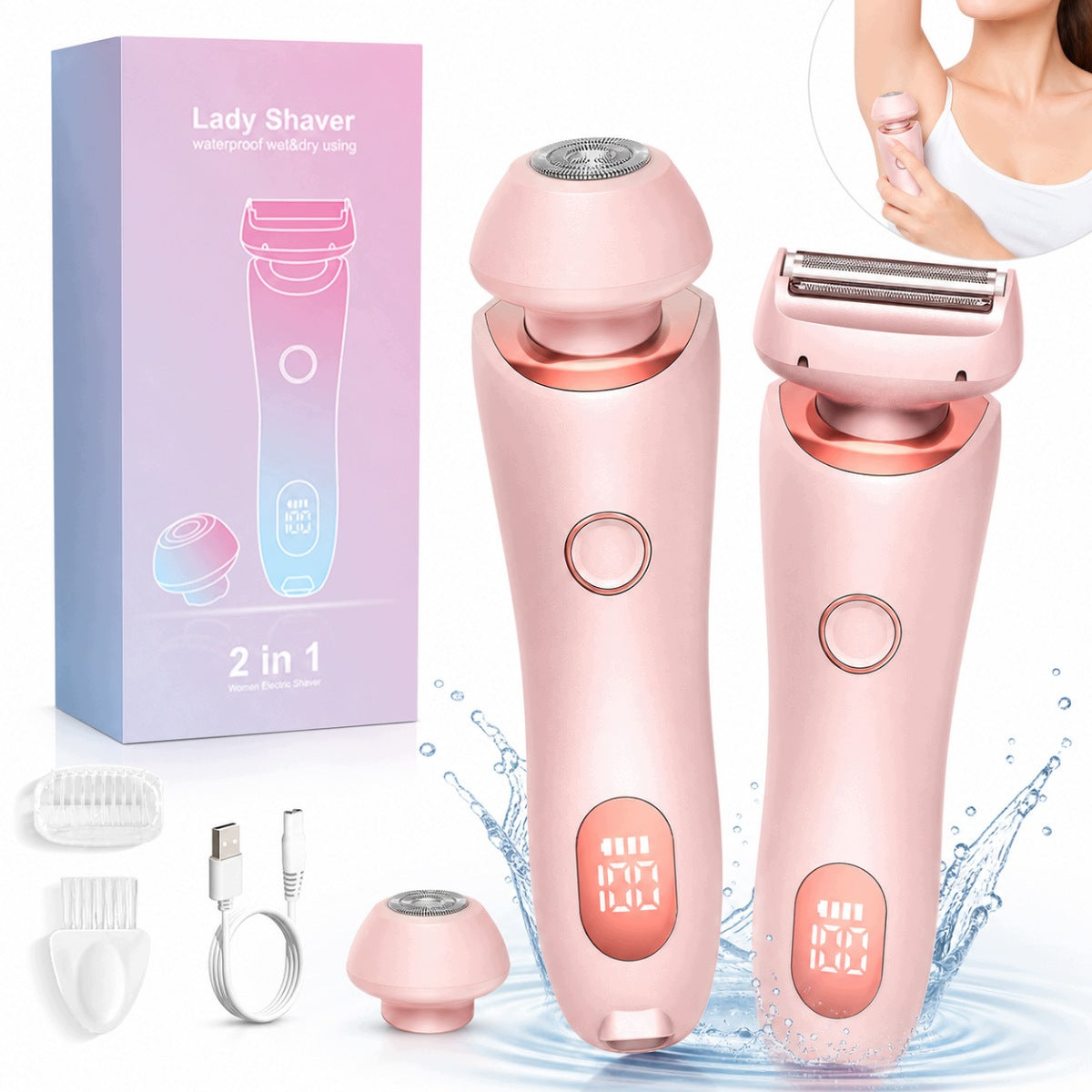WOMEN'S BODY LEG EPILATOR SHAVER INTIMATE PLACES FOR ARMPIT TRIMMER 2 IN 1