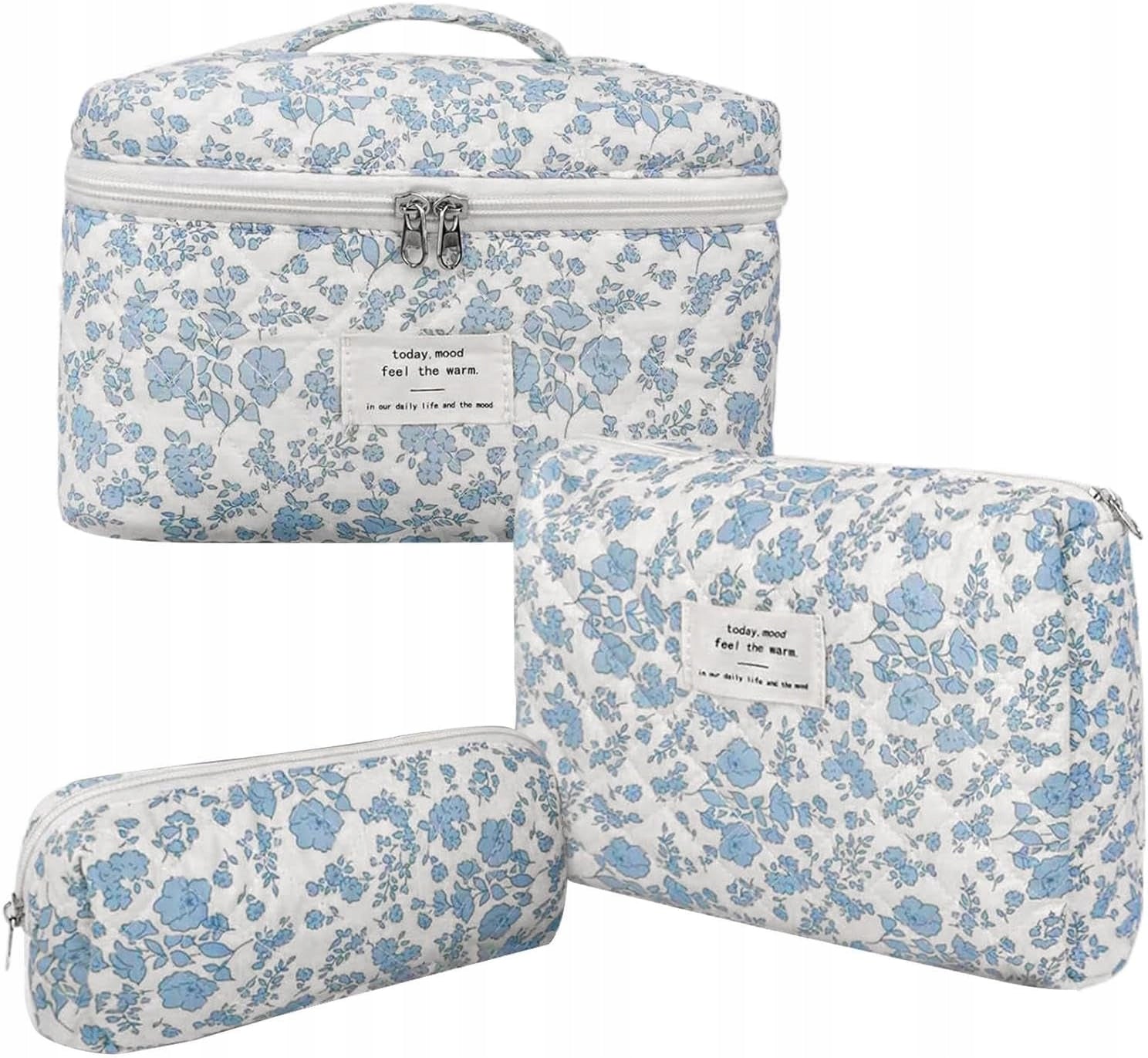 WOMEN'S COSMETIC BAG FOR GIRLS LARGE TRAVEL SET 3pcs LARGE AND SMALL